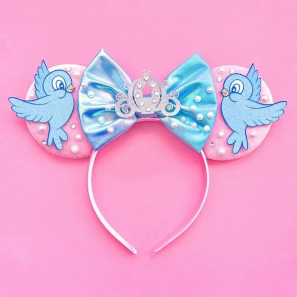 Mouse Ear Headbands Girls Women Glitter Bow Cosplay Party Costume Accessory - Picture 2 of 4